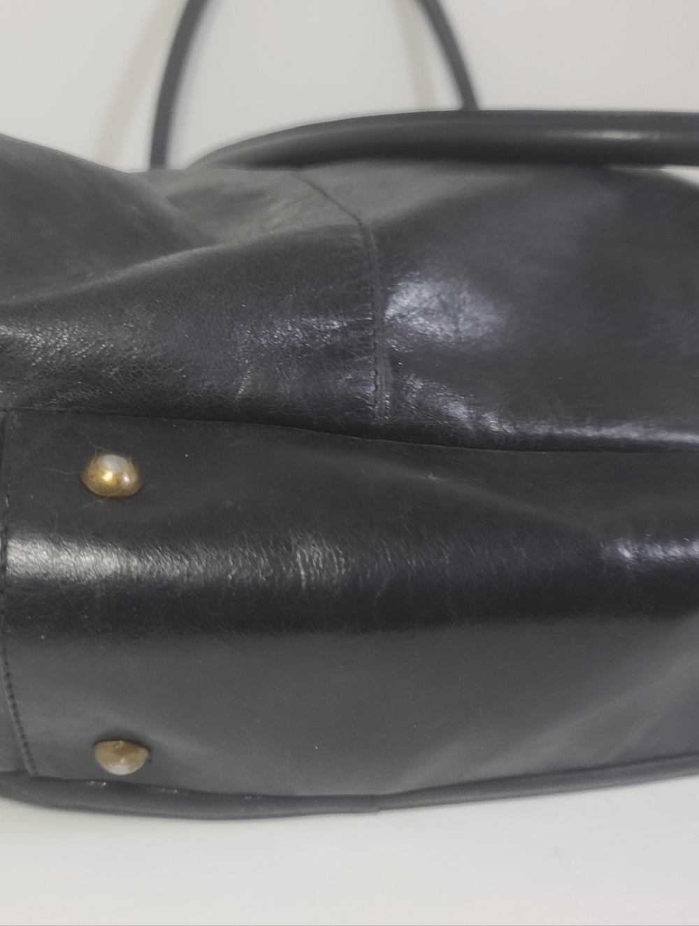 Vintage HOBO Int'l Extra Large Slouchy Leather Tote Bag In Black - Picture 12 of 16